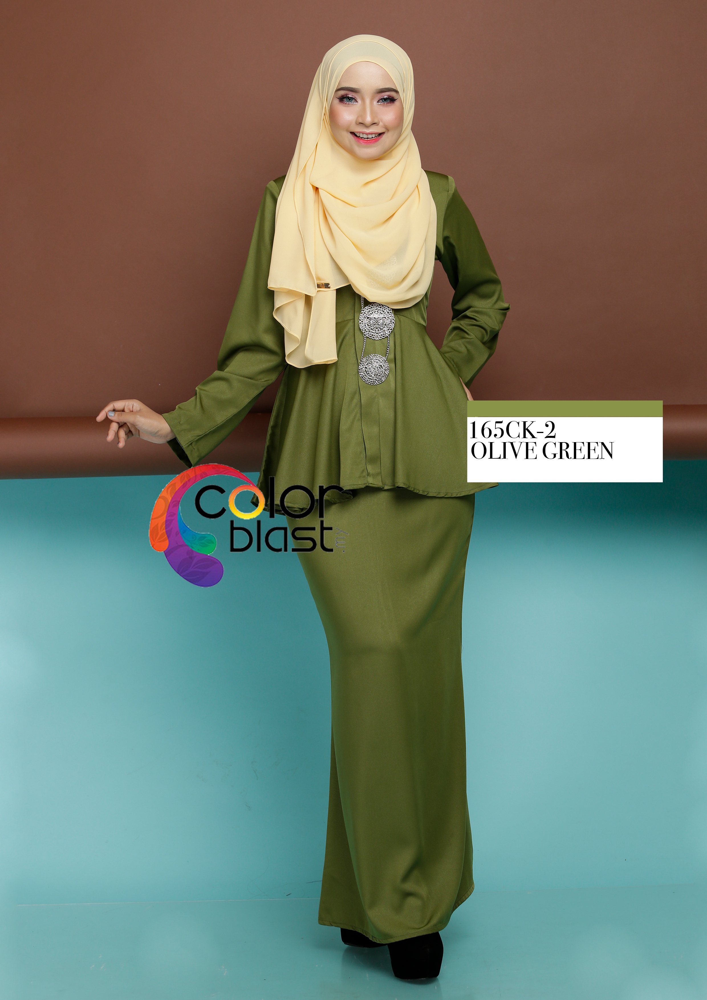 20 Koleski Terbaru Baju  Kurung  Moden Warna  Olive  Green  