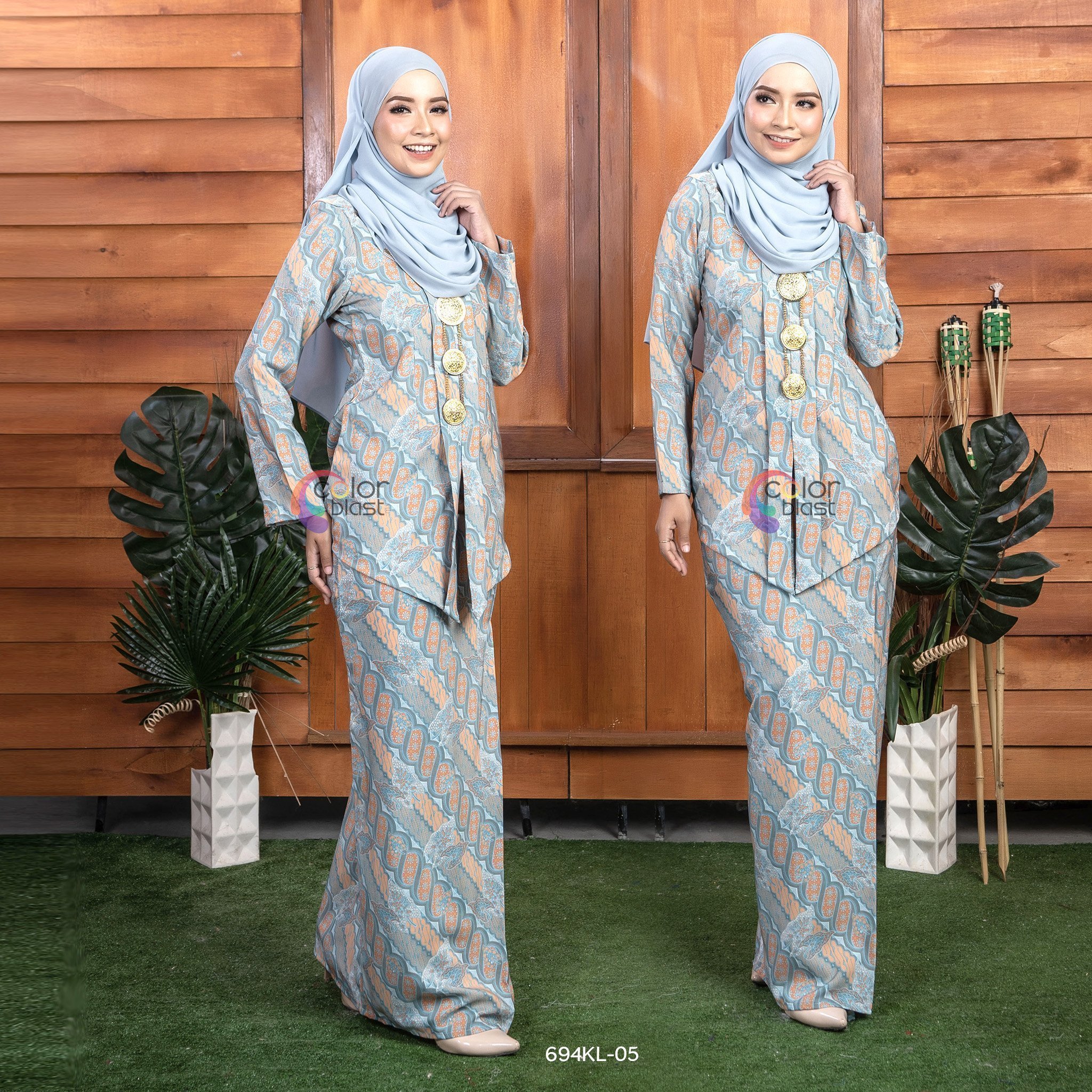 Kebaya Lateefa in Turqiose (694KL-05) – Color Blast