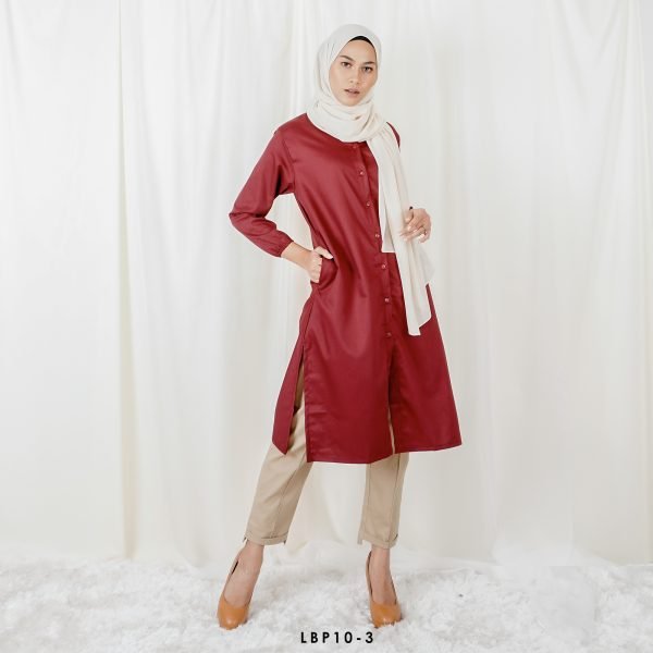 Long Casual Blouse in Maroon (LBP10-3)