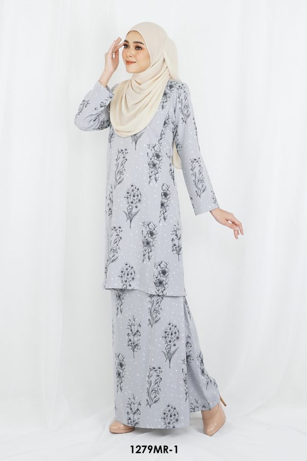 Melur Kurung in Grey (1279MR-1) - Image 3