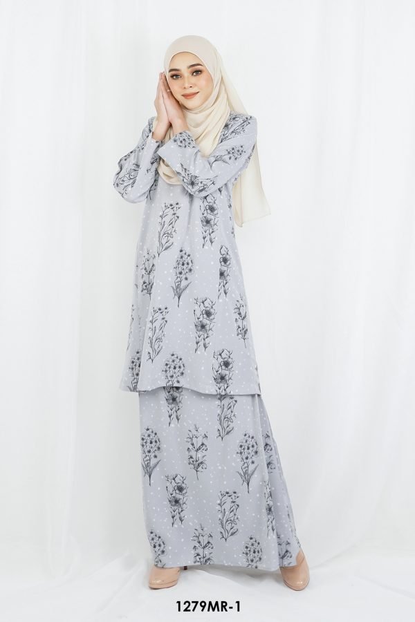 Melur Kurung in Grey (1279MR-1) - Image 4