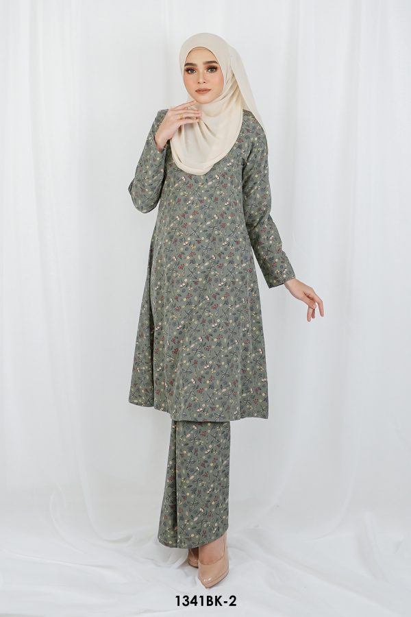 Bella Kurung in Sage Green (1341BK-2)