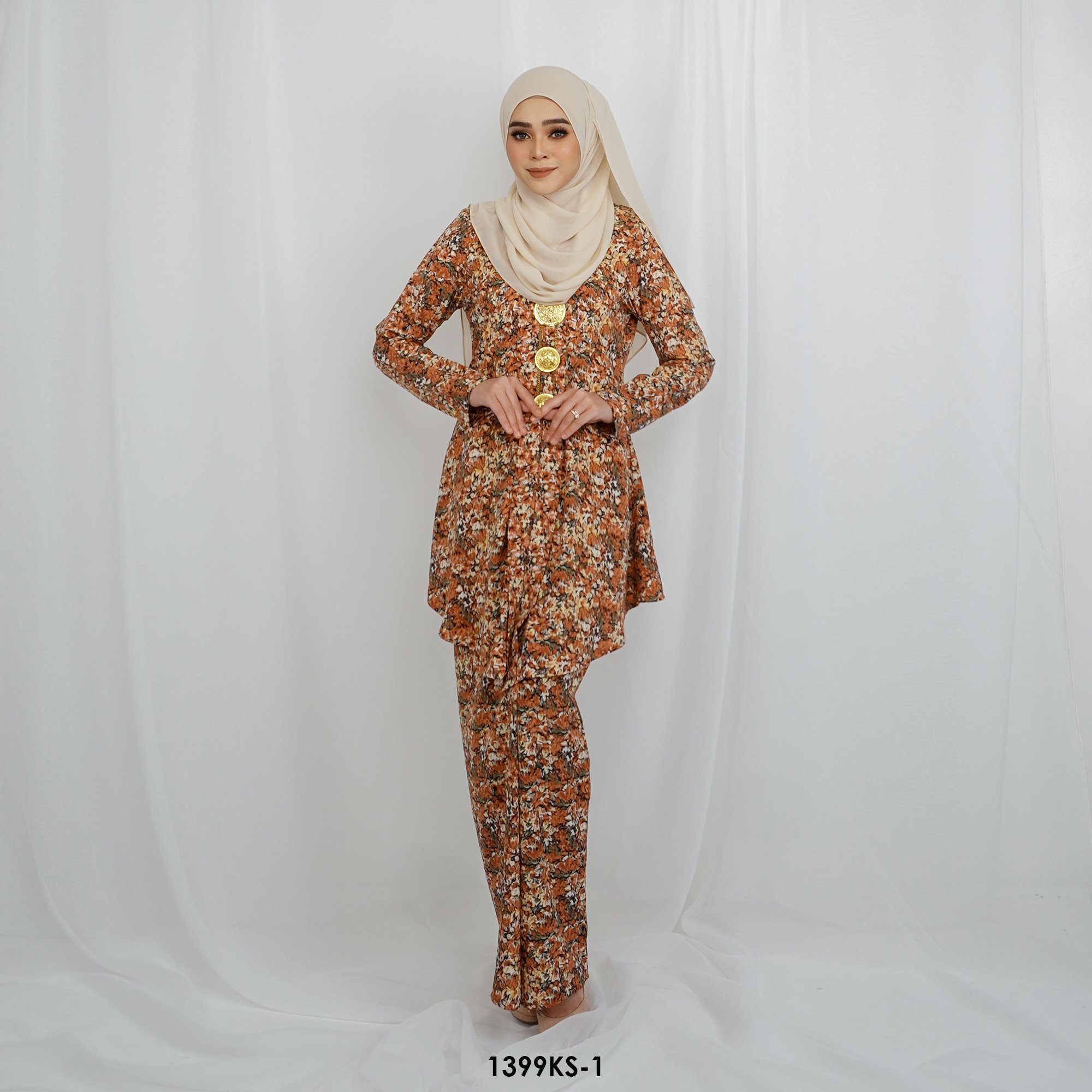  Kebaya  Saloma in Brick 1399KS 1 Color Blast