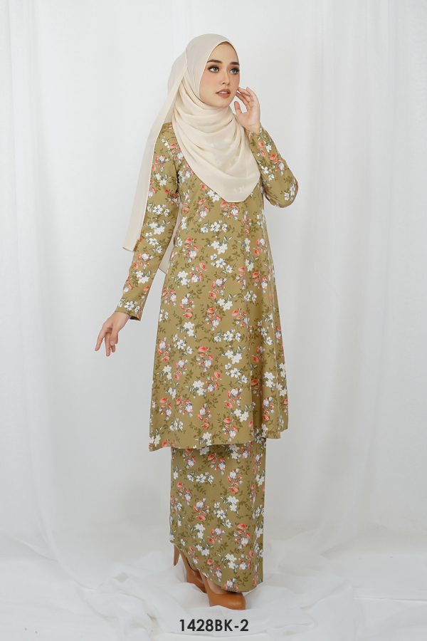 Bella Kurung in Olive Green (1428BK-2) - Image 2