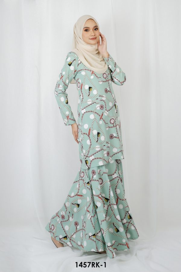 Rihanna Kurung in Mint Green (1457RK-1) - Image 4