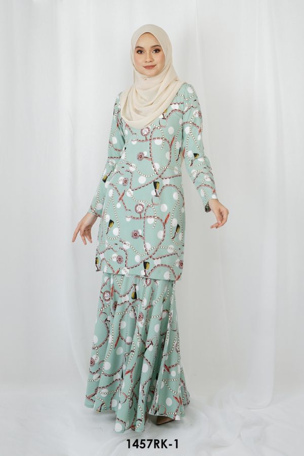 Rihanna Kurung in Mint Green (1457RK-1) - Image 2