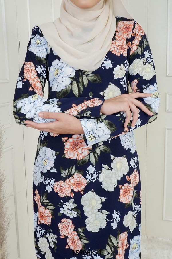 Rihanna Kurung in Dark Blue (1590RK-1) - Image 5