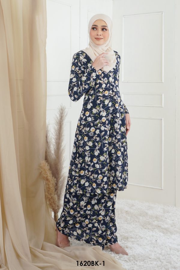 Bella Kurung in Dark Blue (1620BK-1) - Image 2