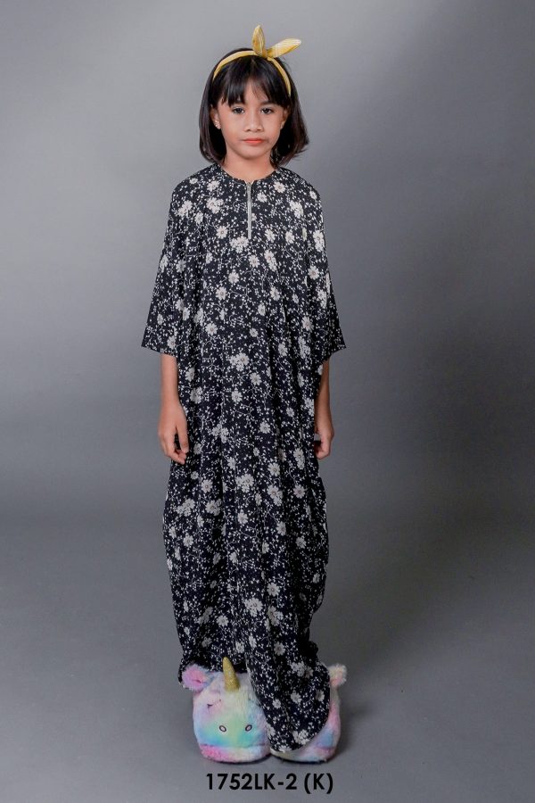 Luna Kaftan Kids in Black (1752LK(K)-2)