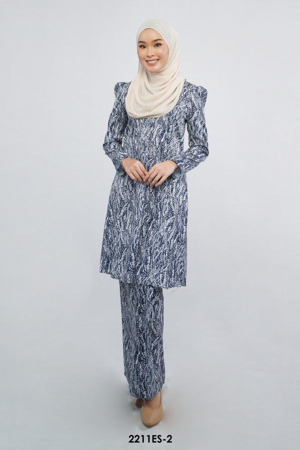 Estella Kurung in Blueberry (2211ES-2) - Image 4