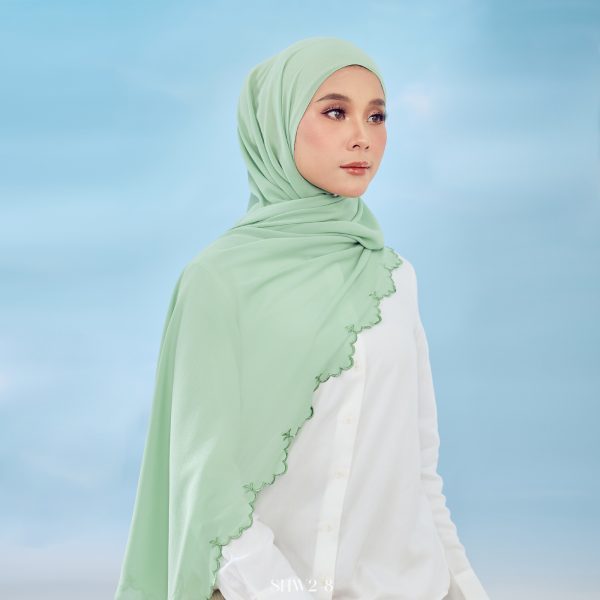 Widuri Shawl in Mint (SHW2-8-F) - Image 2