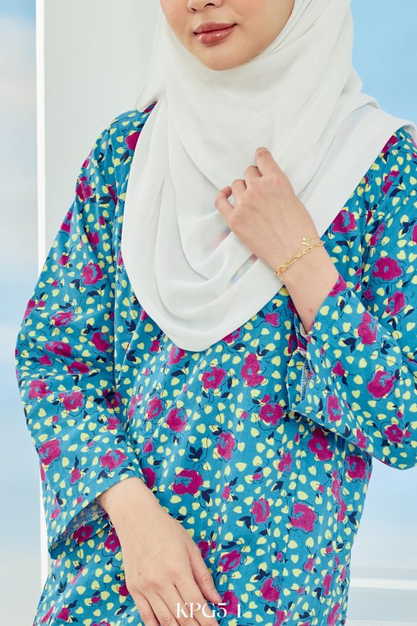 Kurung Pahang in Turquoise Blue (KPG5-1) - Image 3