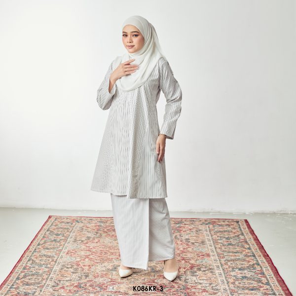 Riau Kurung in Light Grey (K086KR-3)