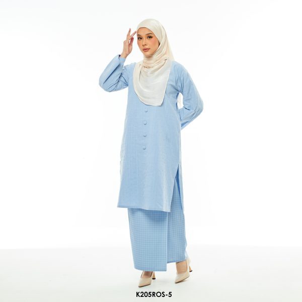 Rosie Kurung in Cornflower (K205ROS-5)