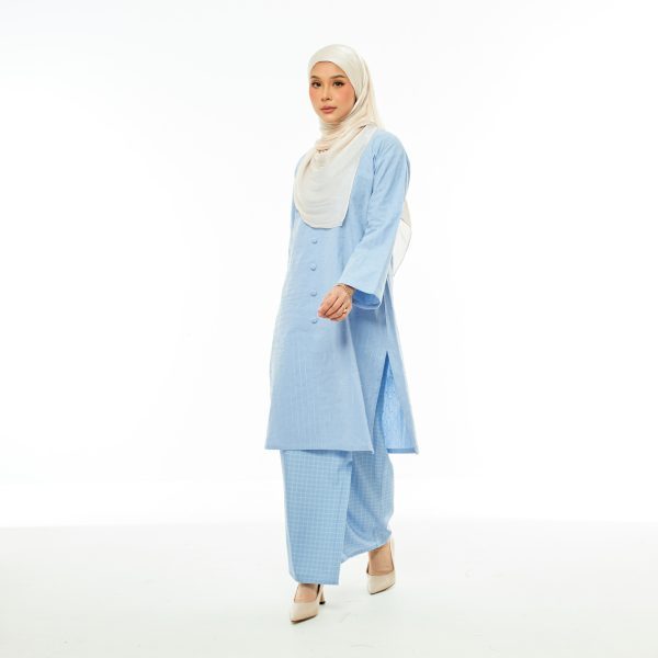 Rosie Kurung in Cornflower (K205ROS-5) - Image 2