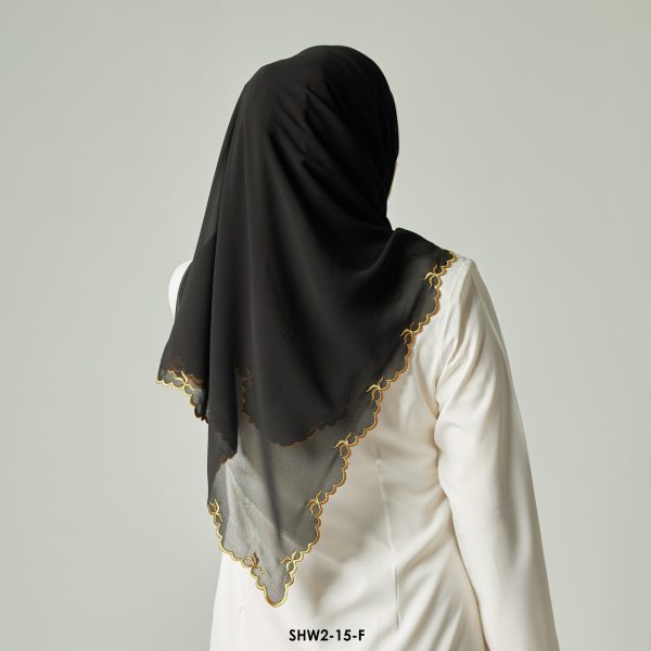 Widuri Shawl in Black Gold (SHW2-15-F)