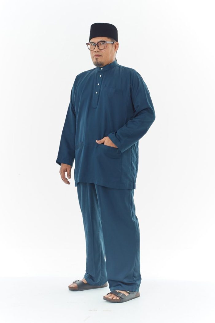 Harriz Baju Melayu in Prussian Blue (V16HZ-10)