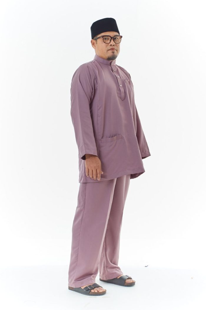 Harriz Baju Melayu in Dusty Purple (V16HZ-4)