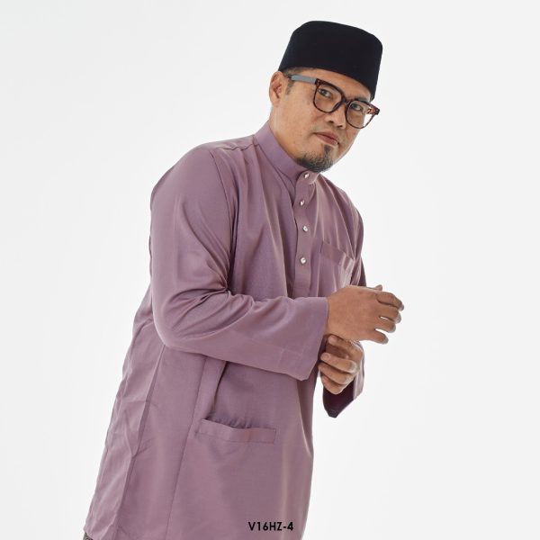 Harriz Baju Melayu in Dusty Purple (V16HZ-4) - Image 3