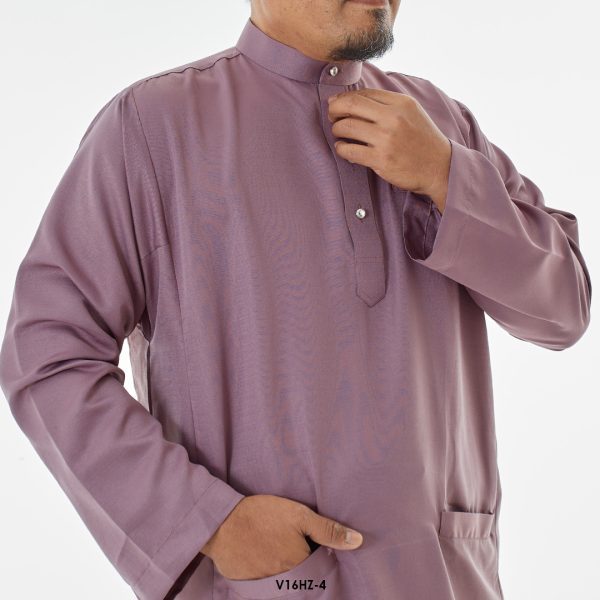 Harriz Baju Melayu in Dusty Purple (V16HZ-4) - Image 4