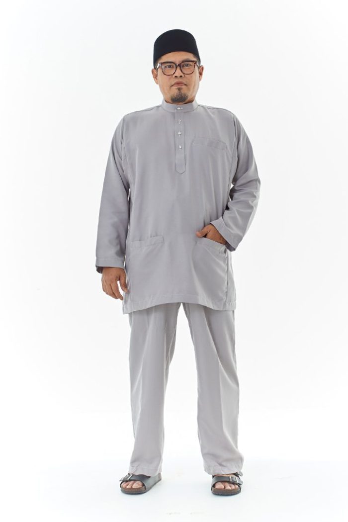 Harriz Baju Melayu in Grey (V16HZ-6)