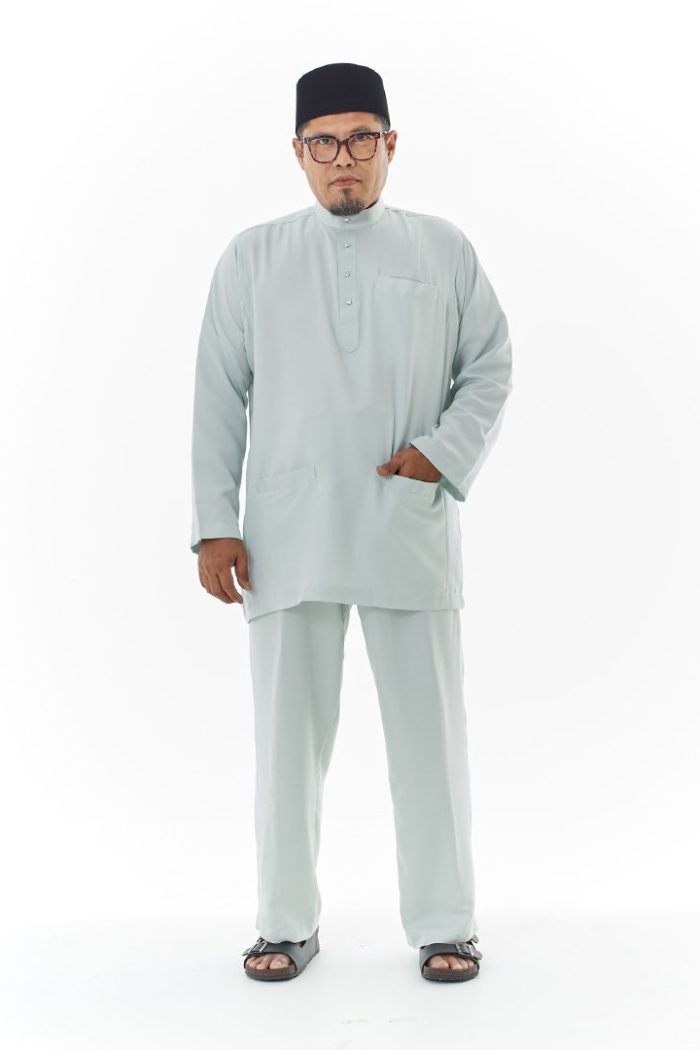 Harriz Baju Melayu in Ice Blue (V16HZ-7)