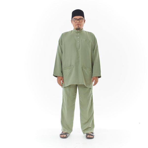 Harriz Baju Melayu in Moss Green (V16HZ-8) - Image 2