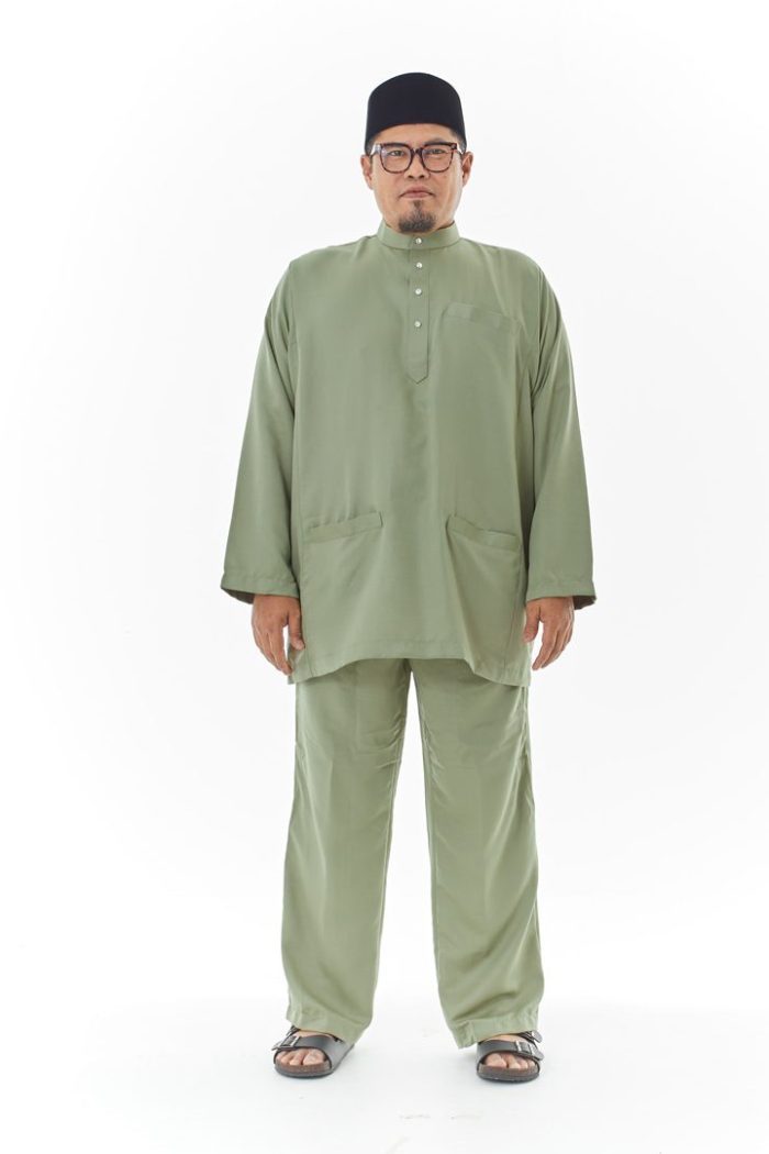 Harriz Baju Melayu in Moss Green (V16HZ-8)