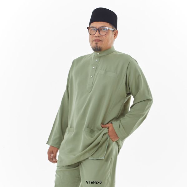 Harriz Baju Melayu in Moss Green (V16HZ-8) - Image 3