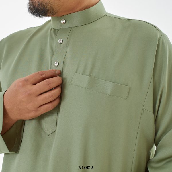 Harriz Baju Melayu in Moss Green (V16HZ-8) - Image 4