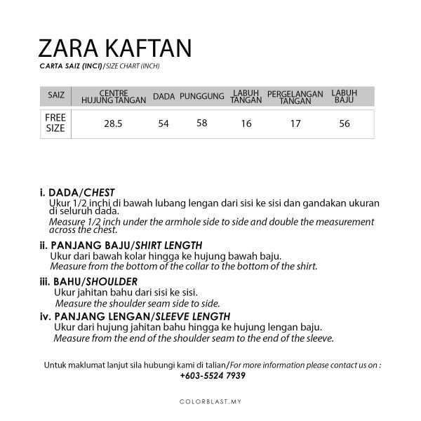 Zara Kaftan in Purple (K344-1) – Color Blast