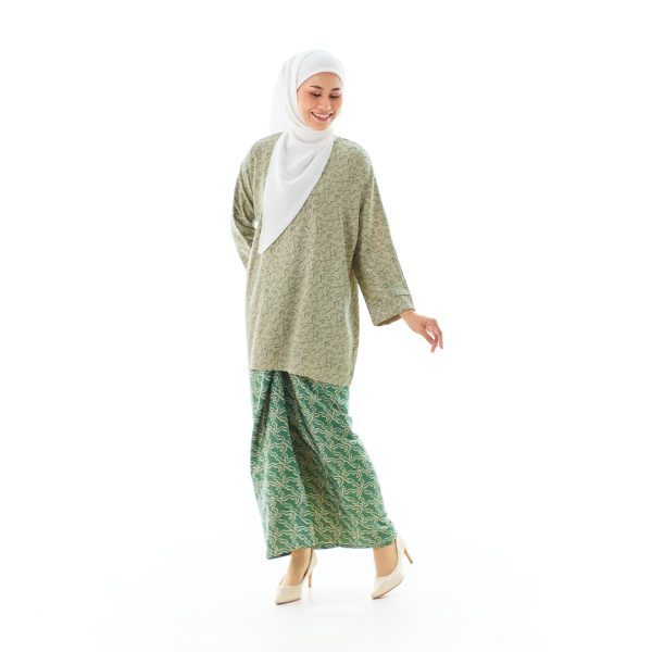 Yasmin Kurung in Dusty Green (BMK352YK-5) - Image 2