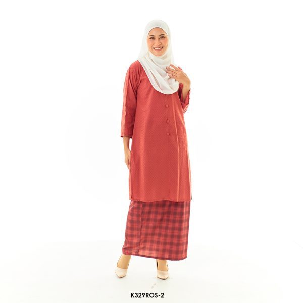 Rosie Kurung in Vermillion Red (K329ROS-2)