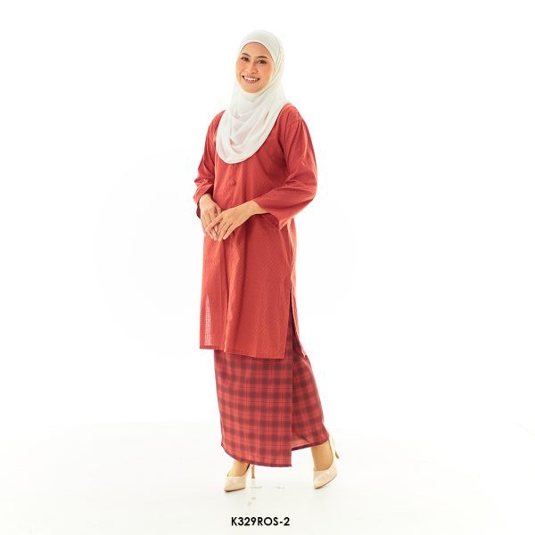 Rosie Kurung in Vermillion Red (K329ROS-2) - Image 2