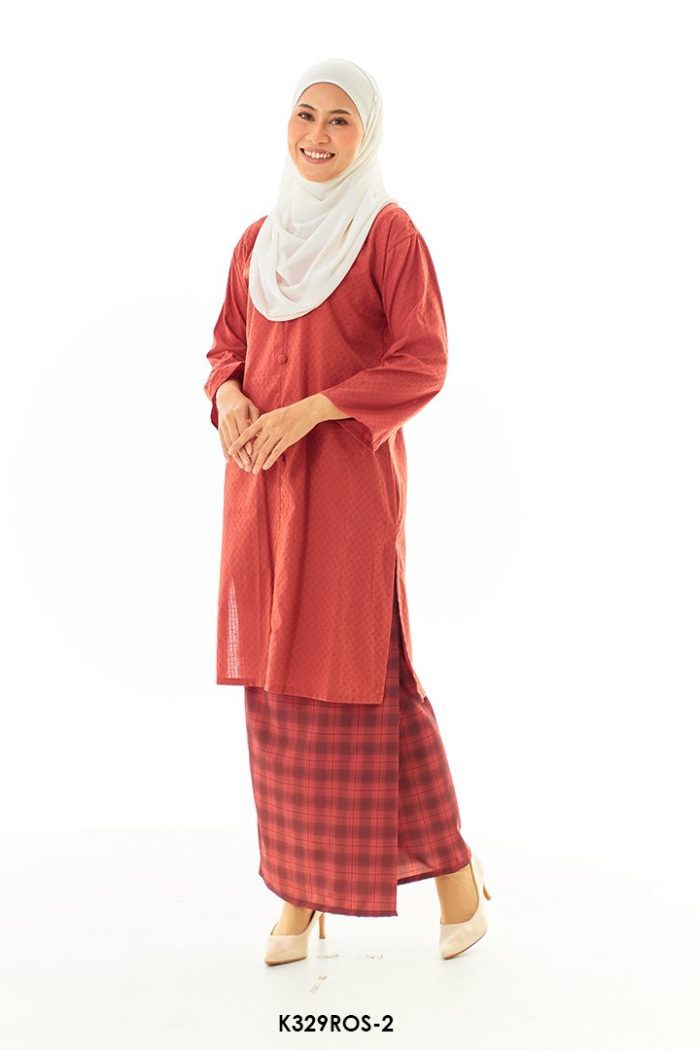 Rosie Kurung in Vermillion Red (K329ROS-2)