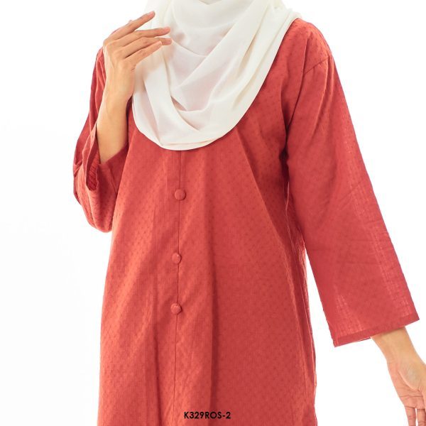 Rosie Kurung in Vermillion Red (K329ROS-2) - Image 3