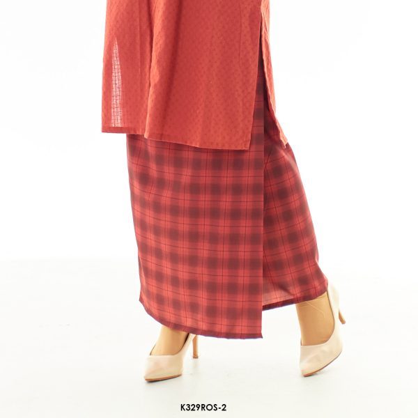 Rosie Kurung in Vermillion Red (K329ROS-2) - Image 4