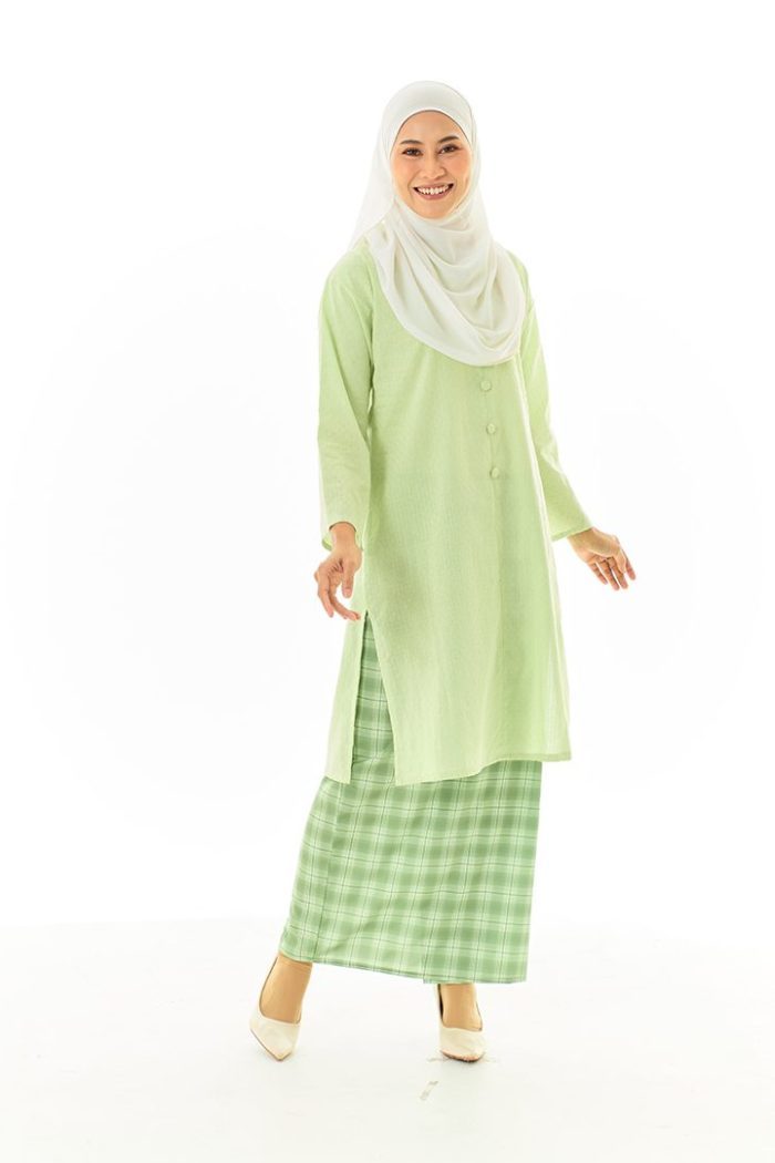 Rosie Kurung in Apple Green (K329ROS-5)