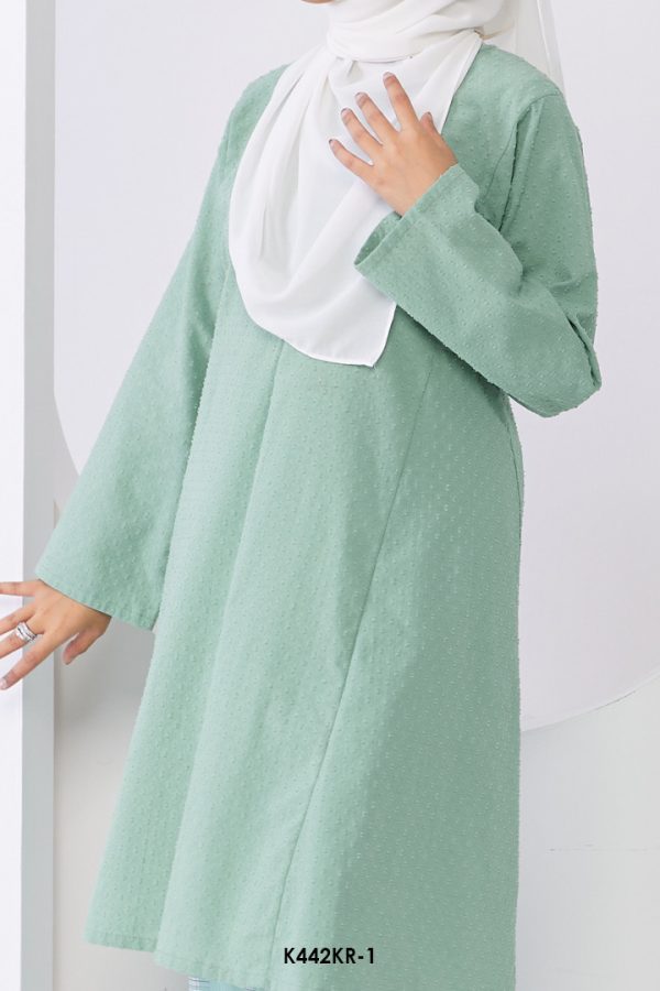 Riau Kurung in Turquoise Green (K442KR-1) - Image 3