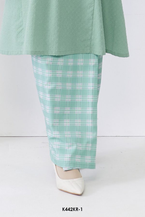 Riau Kurung in Turquoise Green (K442KR-1) - Image 4