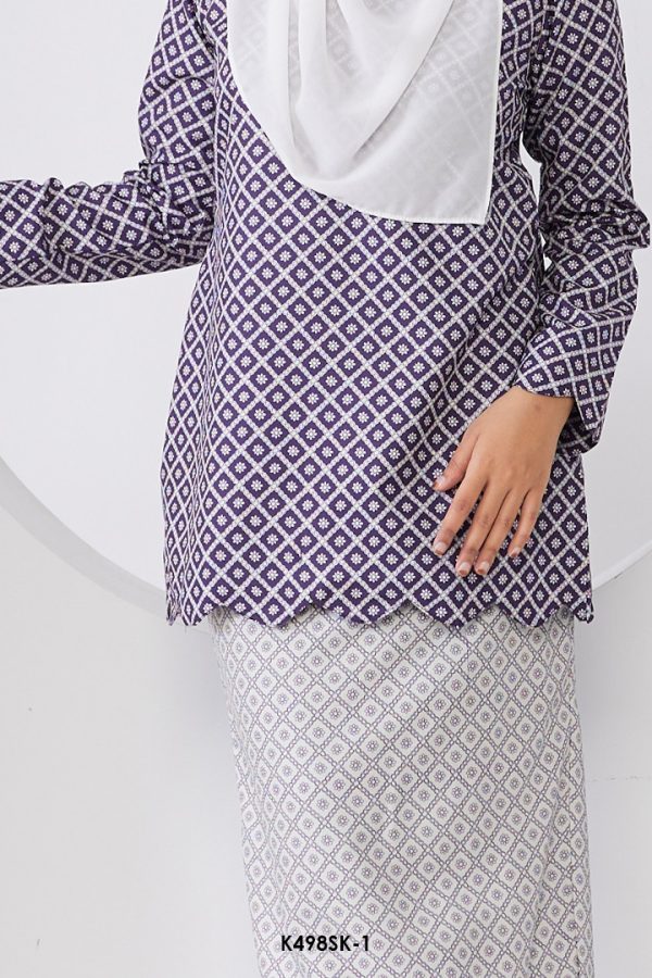 Sandra Kurung in Eggplant Purple (K498SK-1) - Image 3