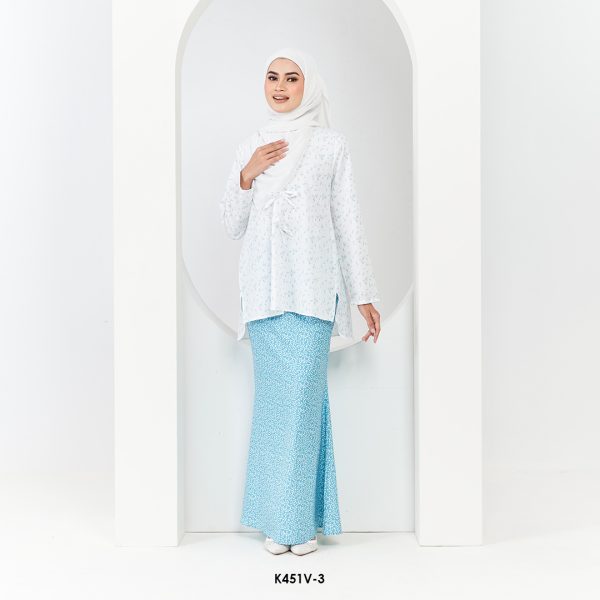 Vanessa Kurung 2.0 in Turquoise Blue (K451V-3)