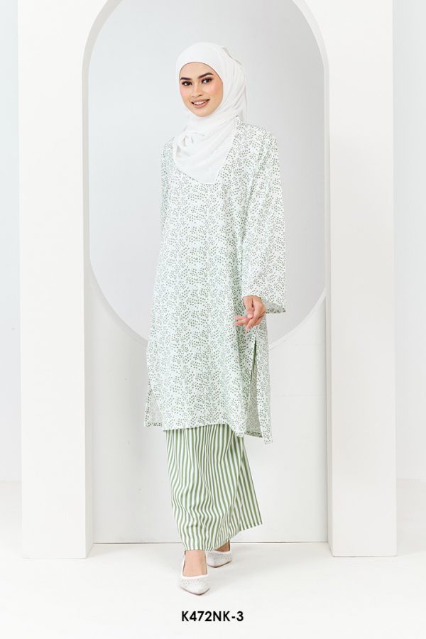 Nayla Kurung in Apple Green (K472NK-3)