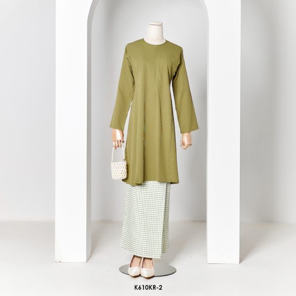 Riau Kurung in Olive Green (K610KR-2)