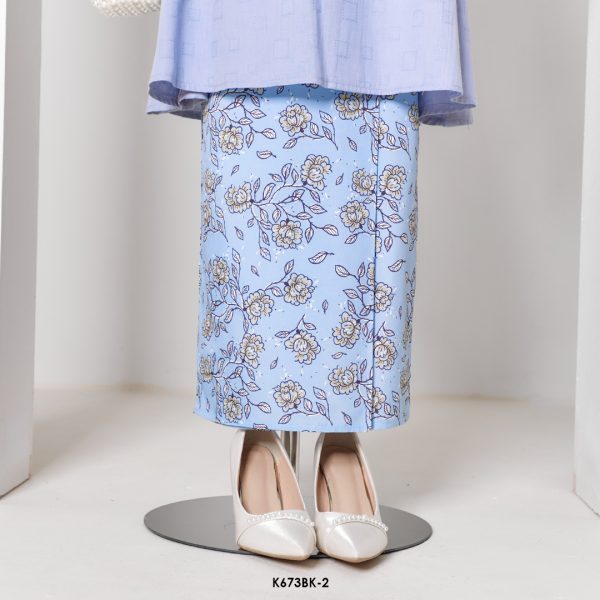 Bella Kurung 2.0 Scallop in Dusty Blue (K673BK-2) - Image 4