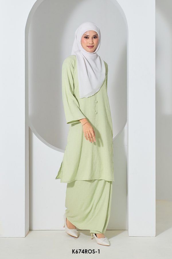 Rosie Kurung in Mint (K674ROS-1) - Image 3