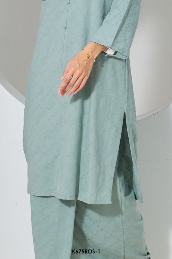 Rosie Kurung in Light Turquoise (K675ROS-1) - Image 4