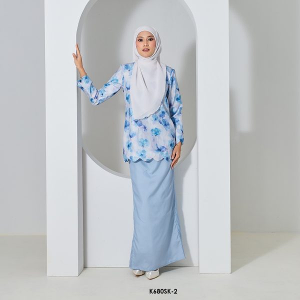 Sandra Kurung in Dusty Blue (K680SK-2)