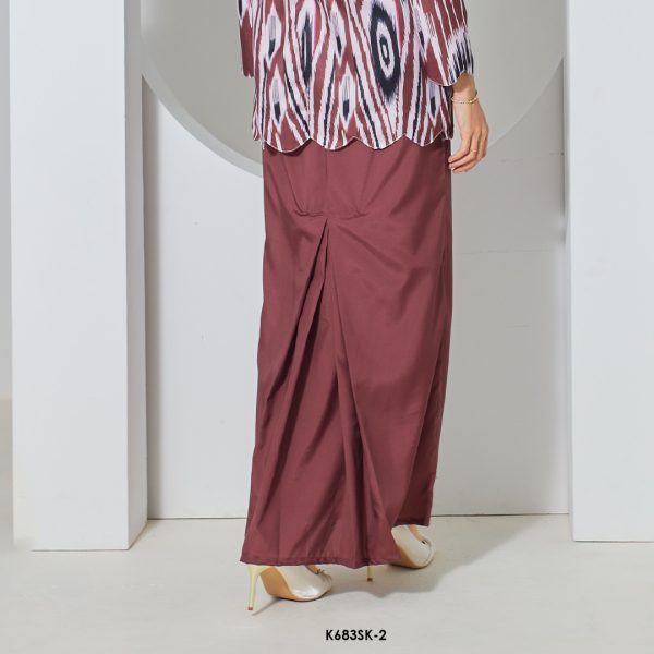 Sandra Kurung in Dark Maroon (K683SK-2) - Image 4