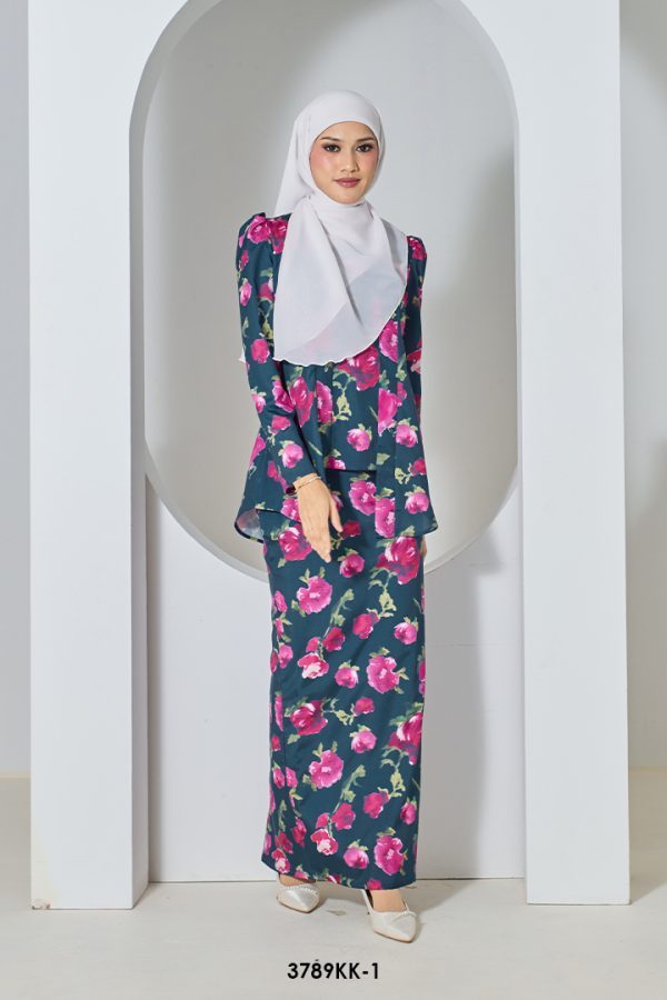 Kebaya Kartini in Dark Teal (3789KK-1) - Image 3